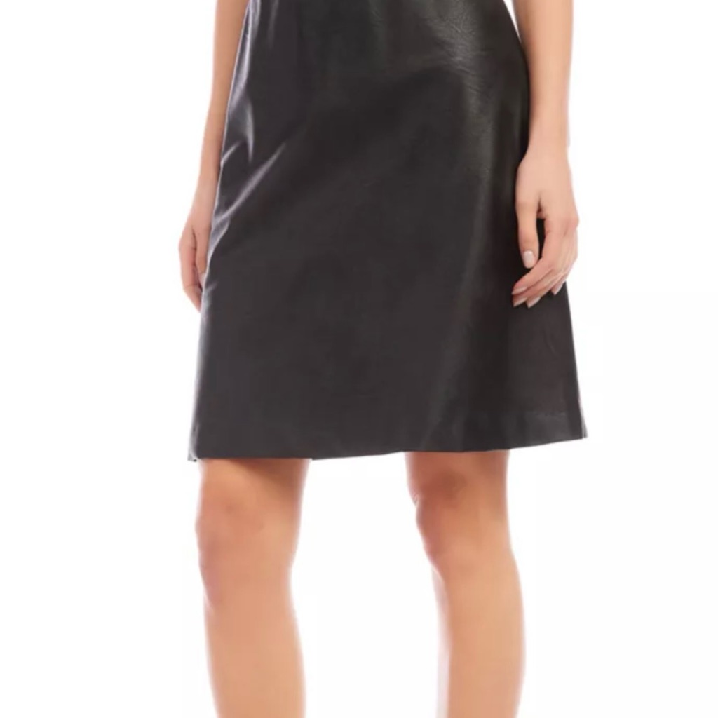 Nwt Karen Kane Black Vegan Leather Skirt